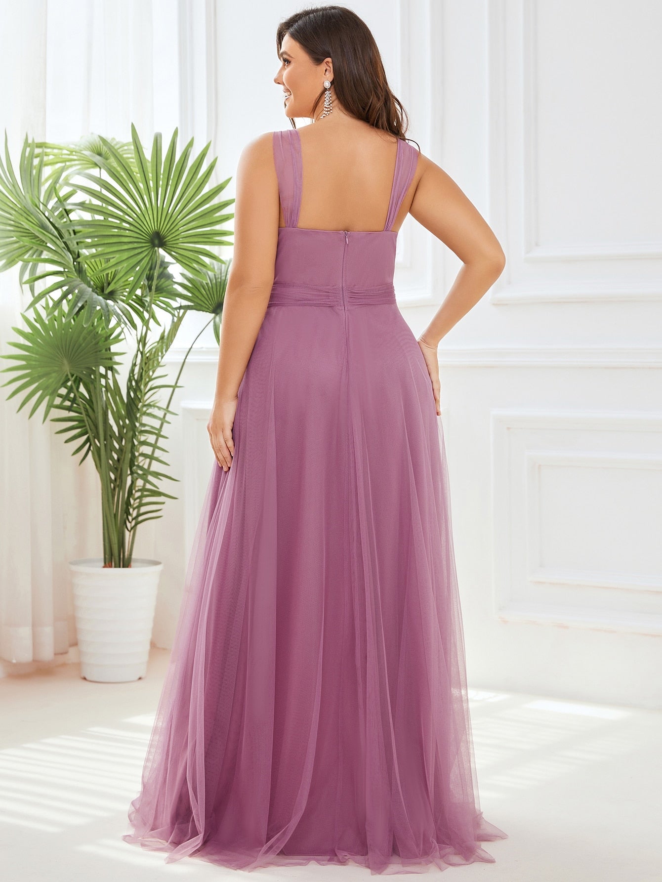 Vestido de Festa Plus Size Lilas