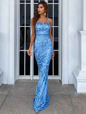 Vestido de Festa Longo Azul Serenity