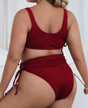 Biquíni Moda Praia Plus Size Amarração Lateral