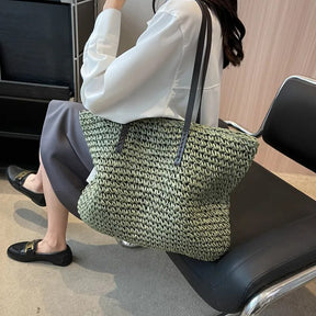 Bolsa de Palha Rattan Grande