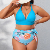 Biquíni Moda Praia Plus Size Azul