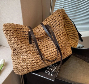 Bolsa de Palha Rattan Grande