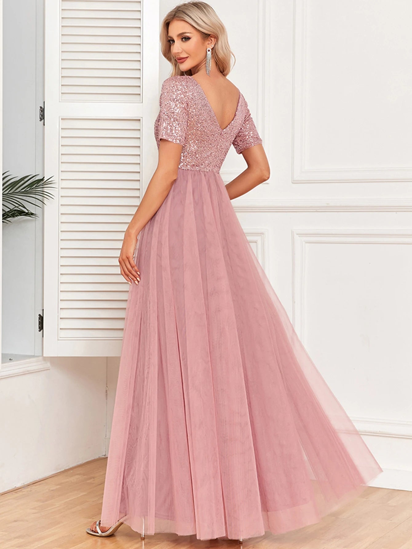 Vestido de Festa Longo Rose