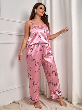 Conjunto Pijama Longo Love Plus Size