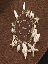 Bracelete estrela do mar & decoração de concha