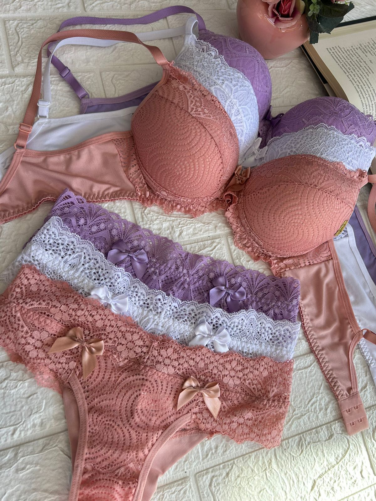 Kit 3 Conjunto De Lingerie Bruna